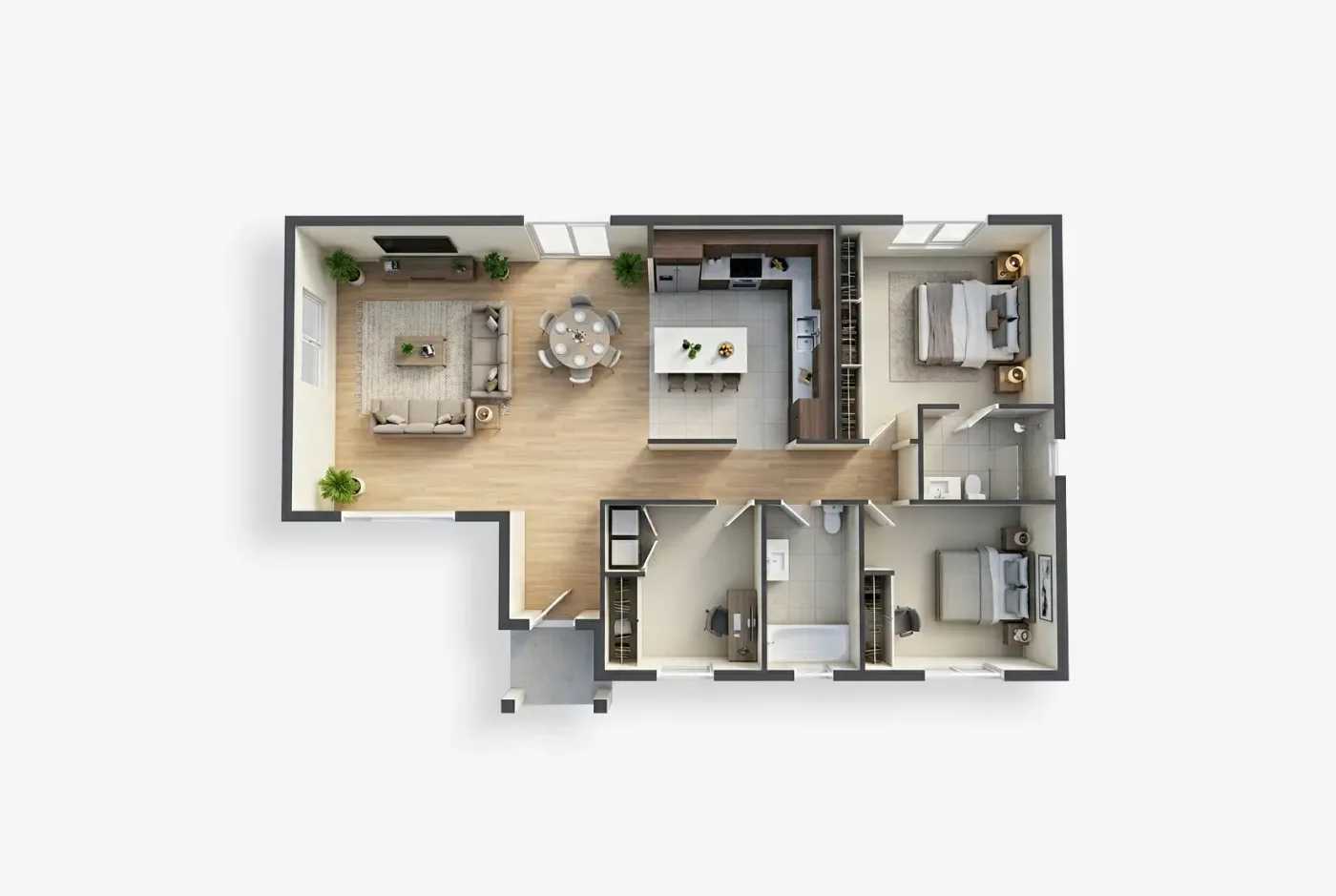 3D floor plan visualisation