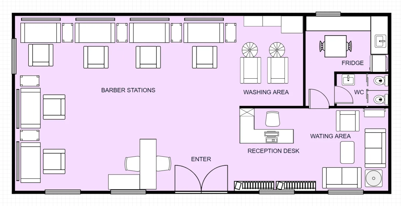 Hair Salon Floor Plan Template floor plan template preview