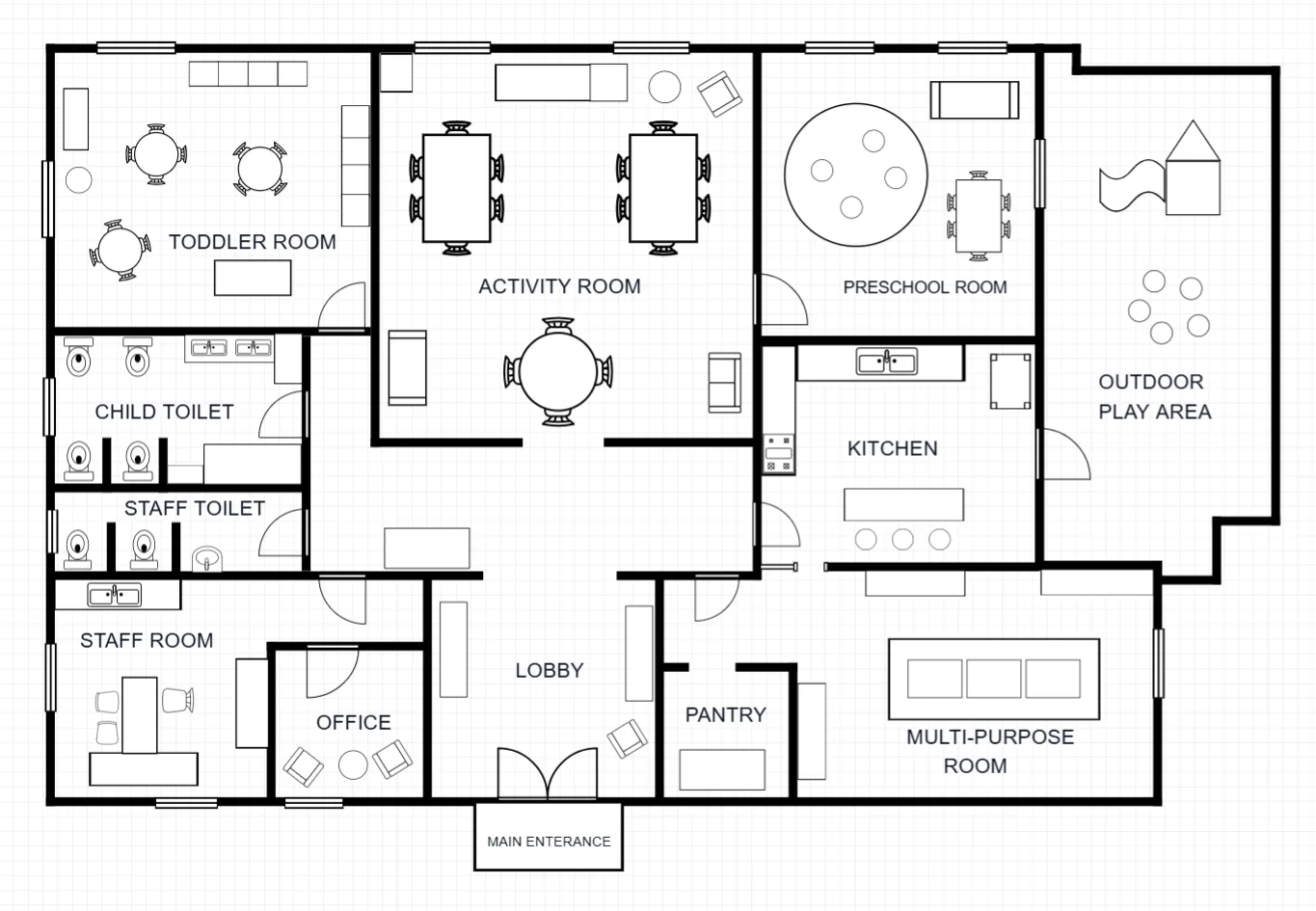 Nursery Floor Plan floor plan template preview