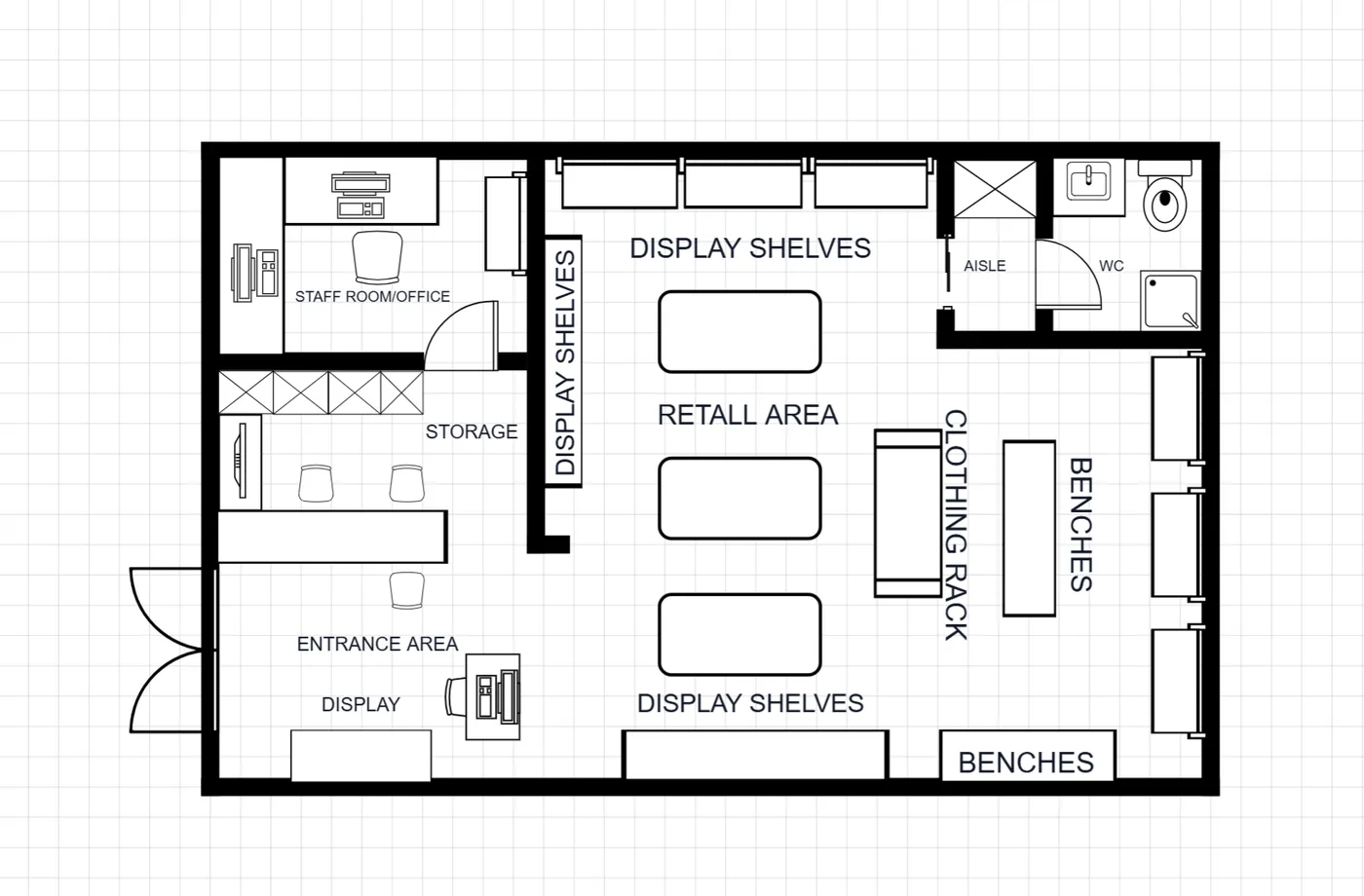 Shop Floor Plan floor plan template preview