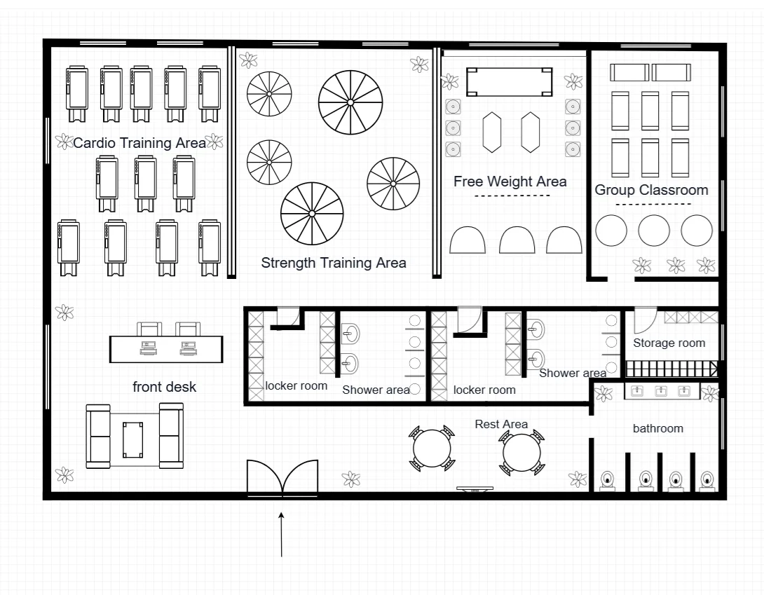 Commercial floor plan template