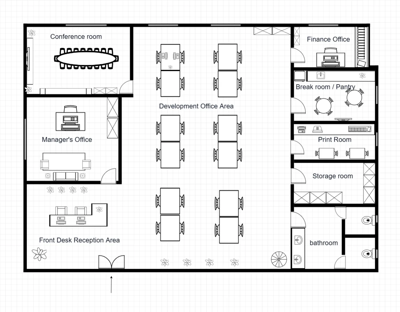 Office floor plan template